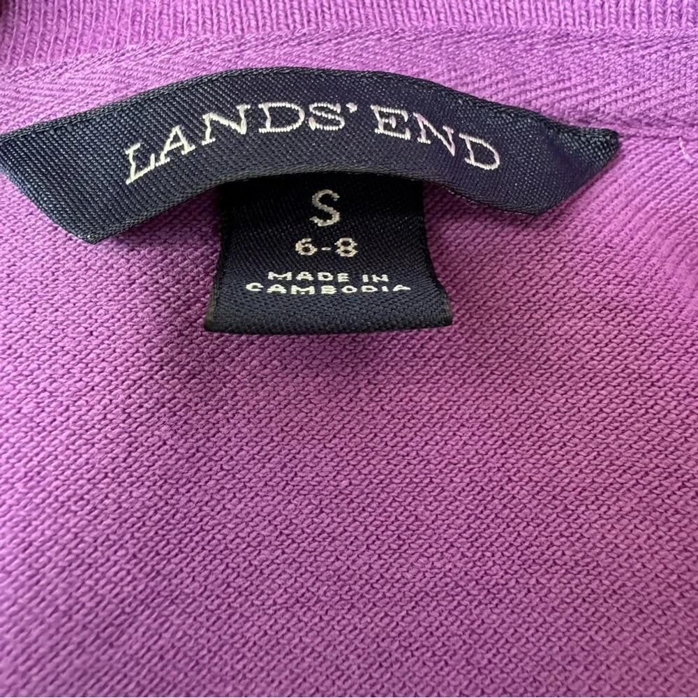 Lands' End Short Sleeve Polo Dress in Violet - Picture 4 of 7